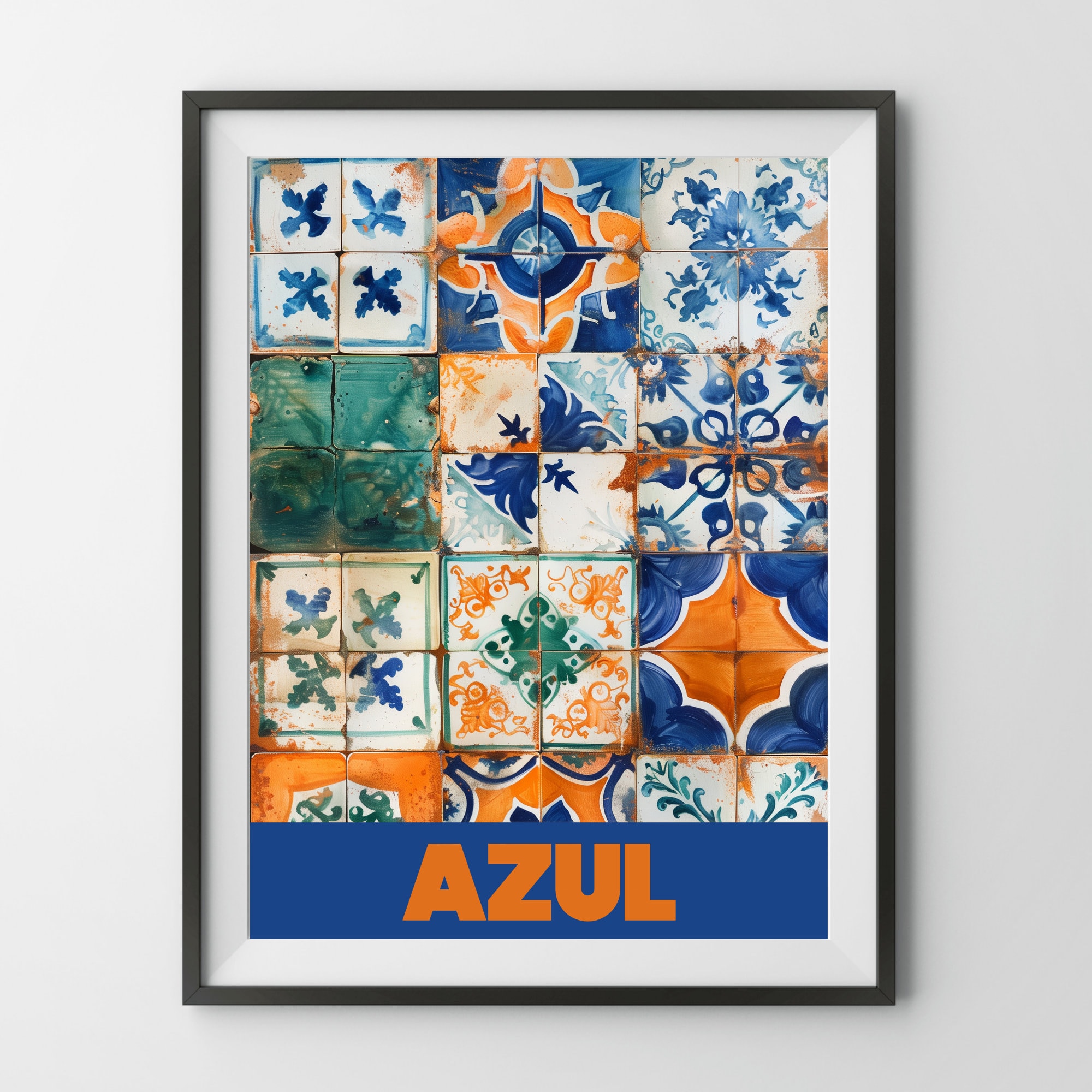 Azul Board Game Poster, Top Family Classic Board Game Portugese