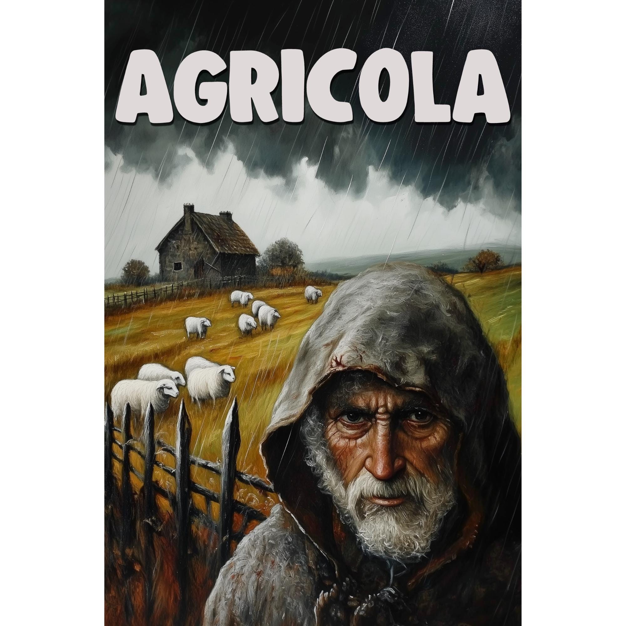 Agricola Board Game Poster, Farming Sheep Uwe Rosenberg Painting Poster ...