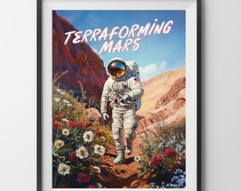 Terraforming Mars Digitales Brettspiel Druck, Malerei Poster Wand Kunst Strategie Spiel Geschenk Lustiges Brettspiel Dad Vater Mama Geek
