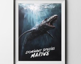 Poster del gioco da tavolo marino Dominant Species, estinzione evoluzione oceano dipinto stampa arte murale regalo tavolo giocatore papà padre giochi sala decorazione