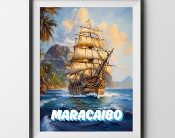 Rolled Posters, Maracaibo Brettspiel Poster Druck für Gamer Vater Mutter, Euro Fan Art, Klassische Strategie, Dad Geek Geschenk, Wandkunst, Zuhause