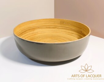 Neutral Elegance Lacquer Bowl - Chic Decorative Dish