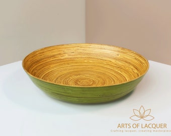 Eco-Chic Handcrafted Bamboo Lacquer Bowl