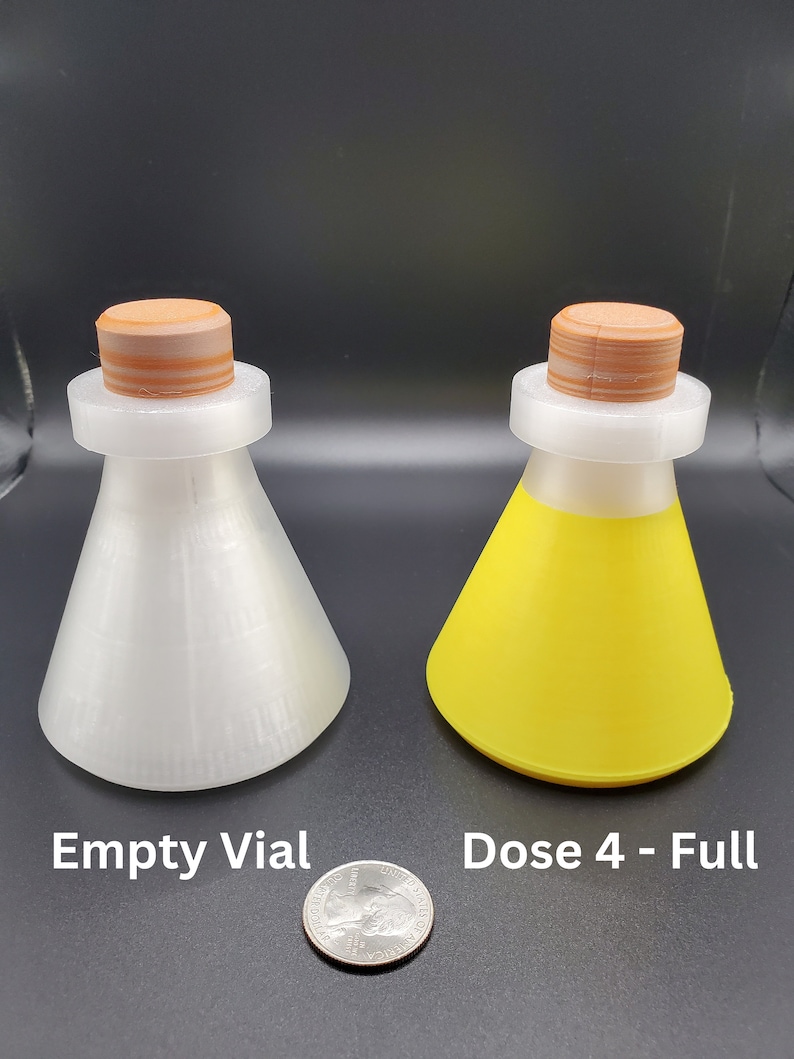 3D Printed Doses Runescape/osrs/fantasy Potion Storage/stash Ideal for Cosplay Empty Vial Full
