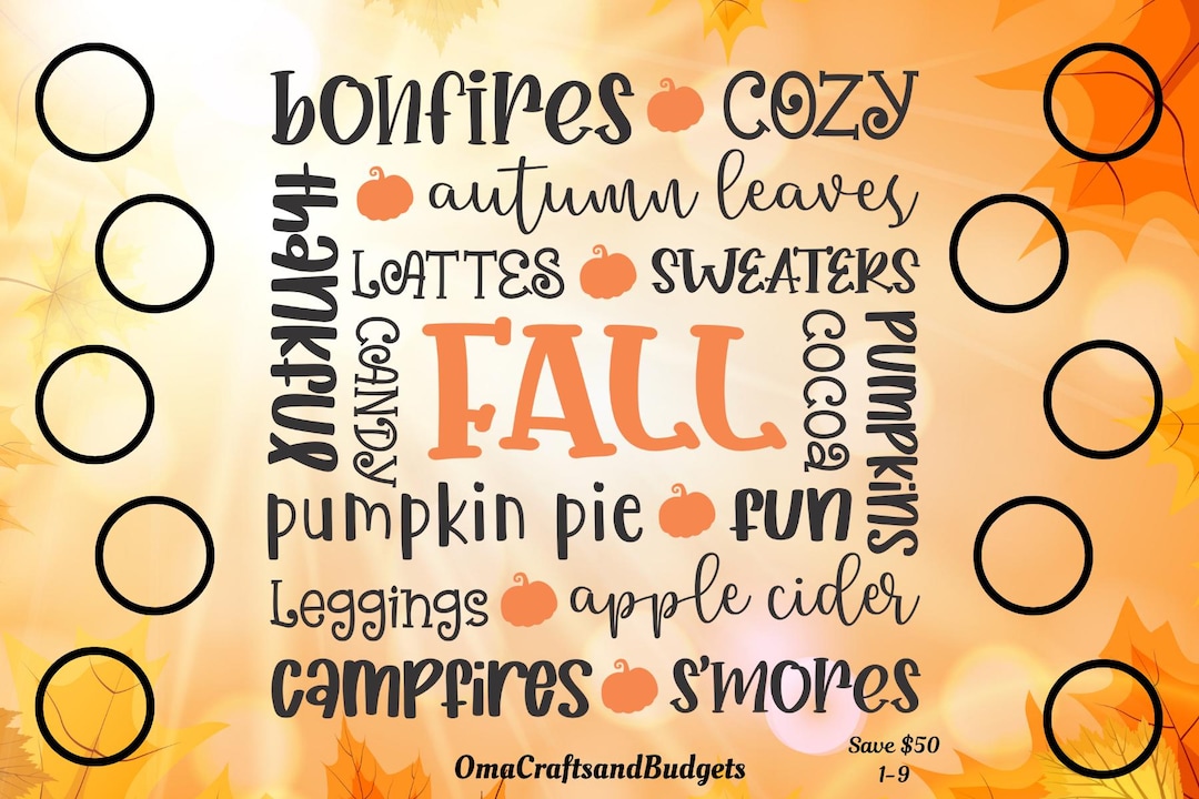 Fall Scratch Off Fall Words Scratch off Challenge - Etsy