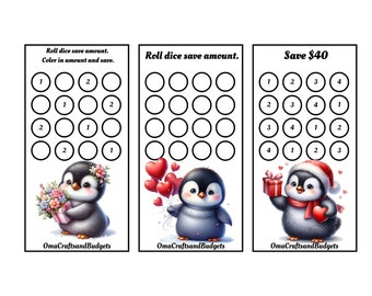 Penguin Valentine&#39;s mini savings challenges