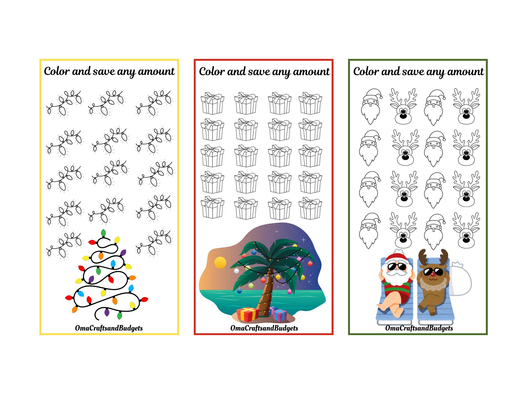 Mini Christmas in July savings challenges