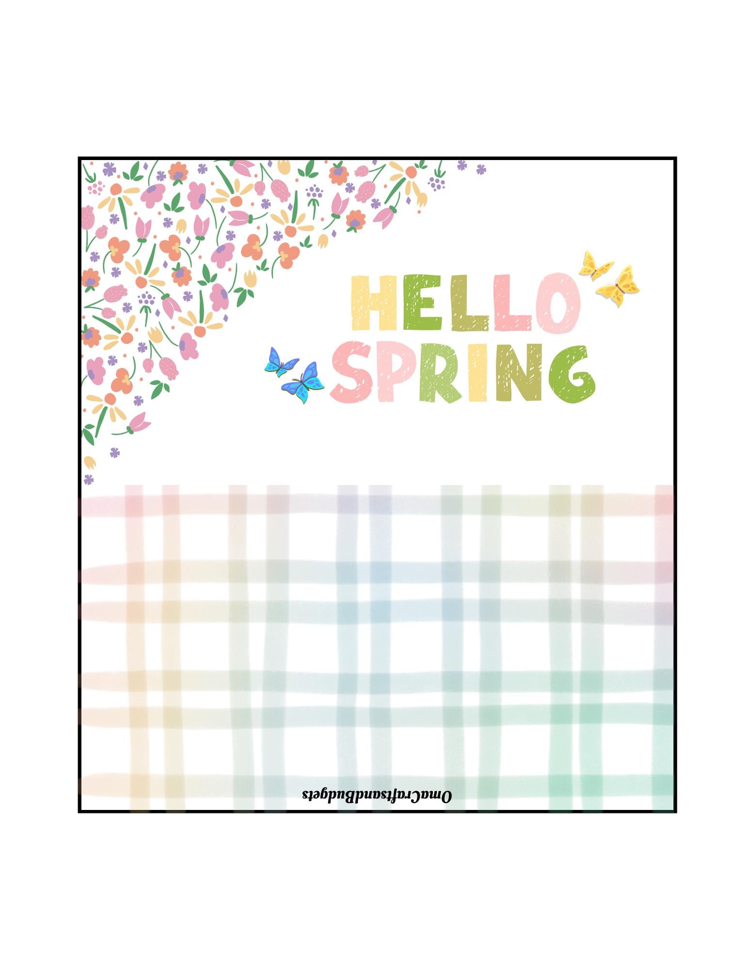 Hello Spring Color and Save Printable - Etsy