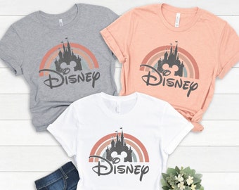 Disney Rainbow Castle Shirt, Disney Vintage, Disney Family Shirt, Disney Castle Shirt, Disney Retro Shirt, Disneyworld Shirt, Disneyland Shirt