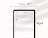 Editable Minimalist To Do List, Undated To Do List Template, Task Planner, Daily To Do List, Checklist, Printable, A4 Planner, Onenote