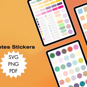 250 pcs Notes Stickers, Printable Stickers, Goodnotes Stickers, Onenote Stickers, Notability Stickers, Digital Stickers, iPad Stickers, SVG