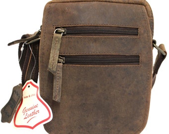 Full Grain Brown Hunter Leather Shoulder/Crossbody Bag