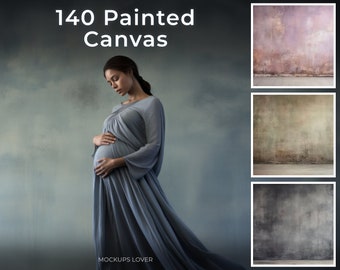 140 Painted Canvas Style Set Digital Backdrops, Maternity Backdrops, Studio Backdrop Textures, Fine Art Textures, Photoshop Textures