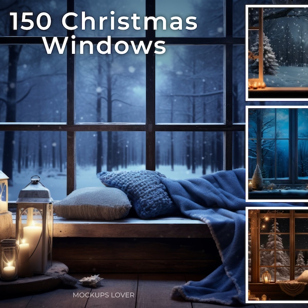 150 kerstraamachtergronden, composiet, Photoshop digitale achtergrond, kerstachtergrond, Photoshop overlays, enorme kerstbundel