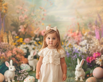 Spring Easter digital background, Fine Art portrait, Photography Digital backdrop, fantasy creative composite, creative composites