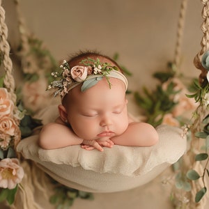 Fondo digital de estudio de flores para recién nacidos, estudio digital para recién nacidos, telón de fondo para recién nacidos, compuesto de Photoshop, imágenes creativas, primavera, tarjeta de regalo