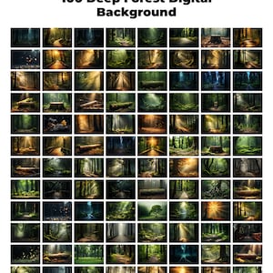 100 Deep Forest Digital Background for creative composite images, forest, tree, digital backdrop, nature, photoshop composite image 2