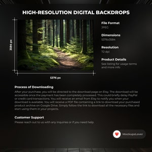 100 Deep Forest Digital Background for creative composite images, forest, tree, digital backdrop, nature, photoshop composite image 3