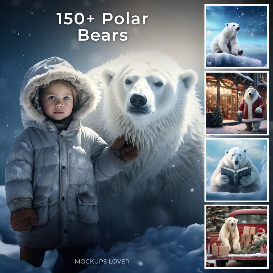 Polar Bear Snow Christmas Pattern Print Premium Backpack main image 0
