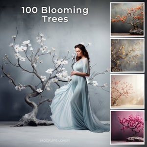100 Studio Trees Digital Backdrop, Maternity Studio Photography Overlays, Maternity Backgrounds, Fine Art Textures, Photoshop editing
