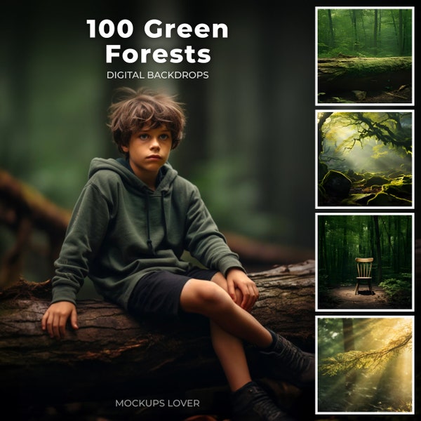 100 Deep Forest Digital Background for creative composite images, forest, tree, digital backdrop, nature, photoshop composite