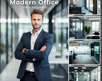 Office Digital Backdrops für Lebenslauf, verschwommenes Business Headshot Overlays, Personal Branding Portrait Digitaler Hintergrund, digitaler Download