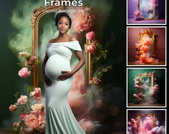 Smoke Frames Maternity Digital Backdrops, Maternity Backdrop Overlays, Studio Backdrop Overlays, Fine Art Textures, Photoshop Composite