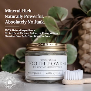 Natürliches Hydroxyapatit Mineralzahnpulver | Remineralisierende Zahnpasta Alternative | Ungiftige Mundpflege | Ohne Fluorid Zahnpasta