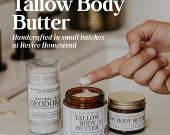 Grass-gefütterte Talg Körperbutter: Beleben Sie das Gehöft, eine Vitamin-reiche Linderung für trockene Haut