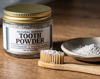 Non-Nano (Micro) Hydroxyapatite Remineralizing Tooth Powder - Holistic Non-Toxic Oral Care - Fluoride Free Toothpaste