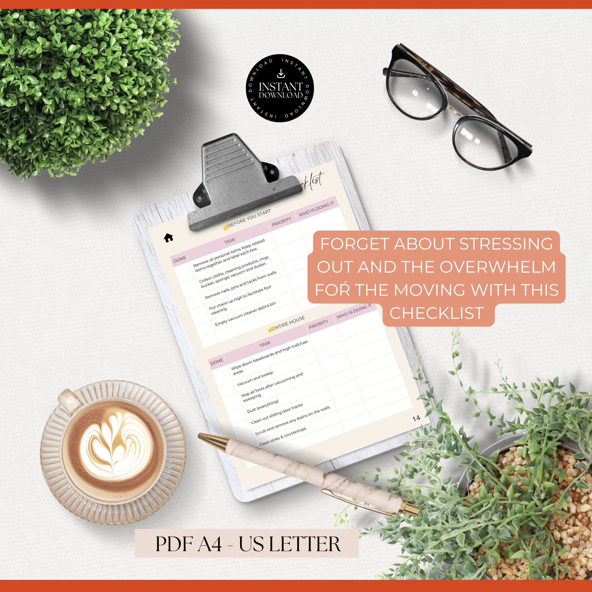 Relocation Checklist Printable Moving Checklist for New Apartment Guide to Do List for Moving ...