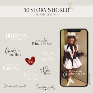 PRINZENGARDE I | 50 STORY STICKERS Instagram I Guard I Mardi Gras I Carnival I Fastnacht I Prince and Princess