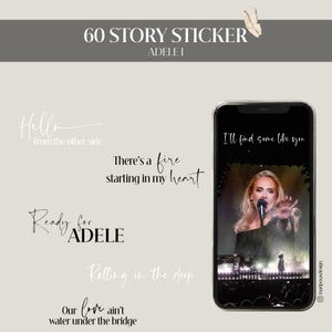 ADELE I | 60 Story Stickers Instagram | Adele | concert | music | music | concert