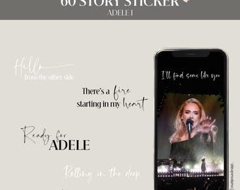 ADELE I | 60 Story Stickers Instagram | Adele | concert | music | concert