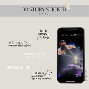 APACHE I | 90 stickers para historias de Instagram | Rap alemán | concierto | música | rapero