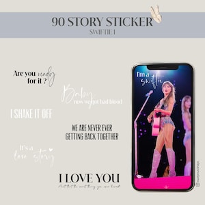SWIFTIE I | 90 Story Stickers Instagram | Taylor Swift | concert | music | concert image 1