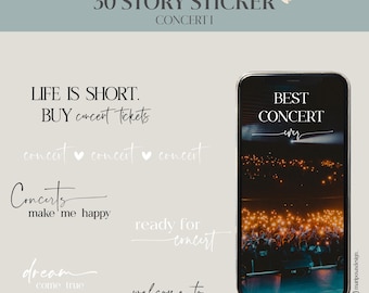 CONCERT I | 30 Story Stickers Instagram | concert | music | festival