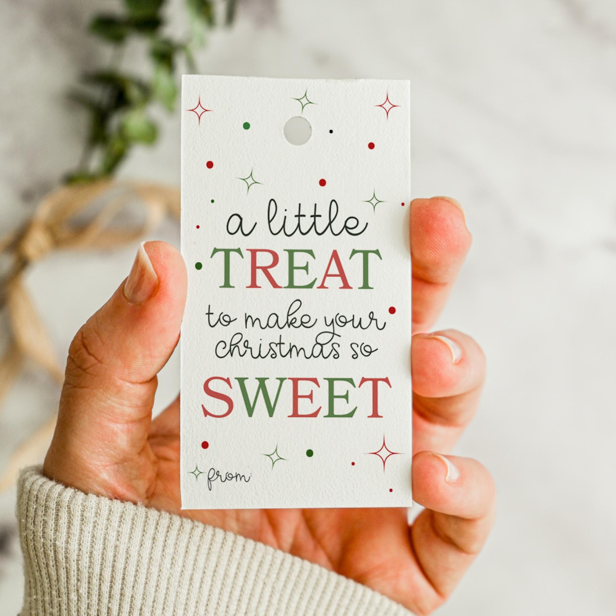 Printable Christmas Cookie Tag, Holiday Favor Tags (PDF) - Etsy