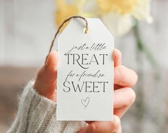 Printable Friend Thank You Tag Just a Little Treat Tag Instant Download