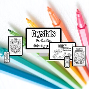 Healing Crystals Colouring Pages