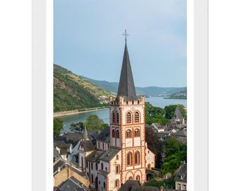 Bacharach Wall Art, Germany Travel Photography Print, Rhine Valley Home Decor