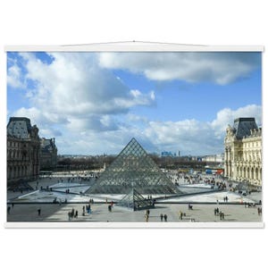 Louvre Museum Horizontal Poster with Hanger