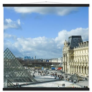 Louvre Museum Vertical Poster with Hanger