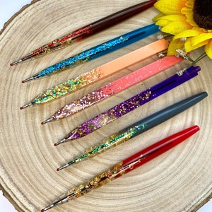 Epoxy resin pen ballpoint pen office supply stationery resin school gift idea handmade fancy pen image 1