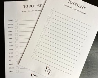 To do list notepad - A5 format - 30 sheets - Day organizer - to do list notepad to check off - day tracking - productivity