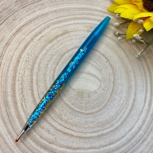 Pluma de resina epoxi bolígrafo material de oficina papelería resina escuela idea de regalo hecho a mano pluma elegante imagen 9