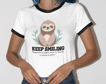 Vintage Ringer Unisex Tee T-Shirt Retro Cotton Beltone Style Tee Positive Vibes Graphic Shirt 70s Inspired Birthday Gift For Her or Him