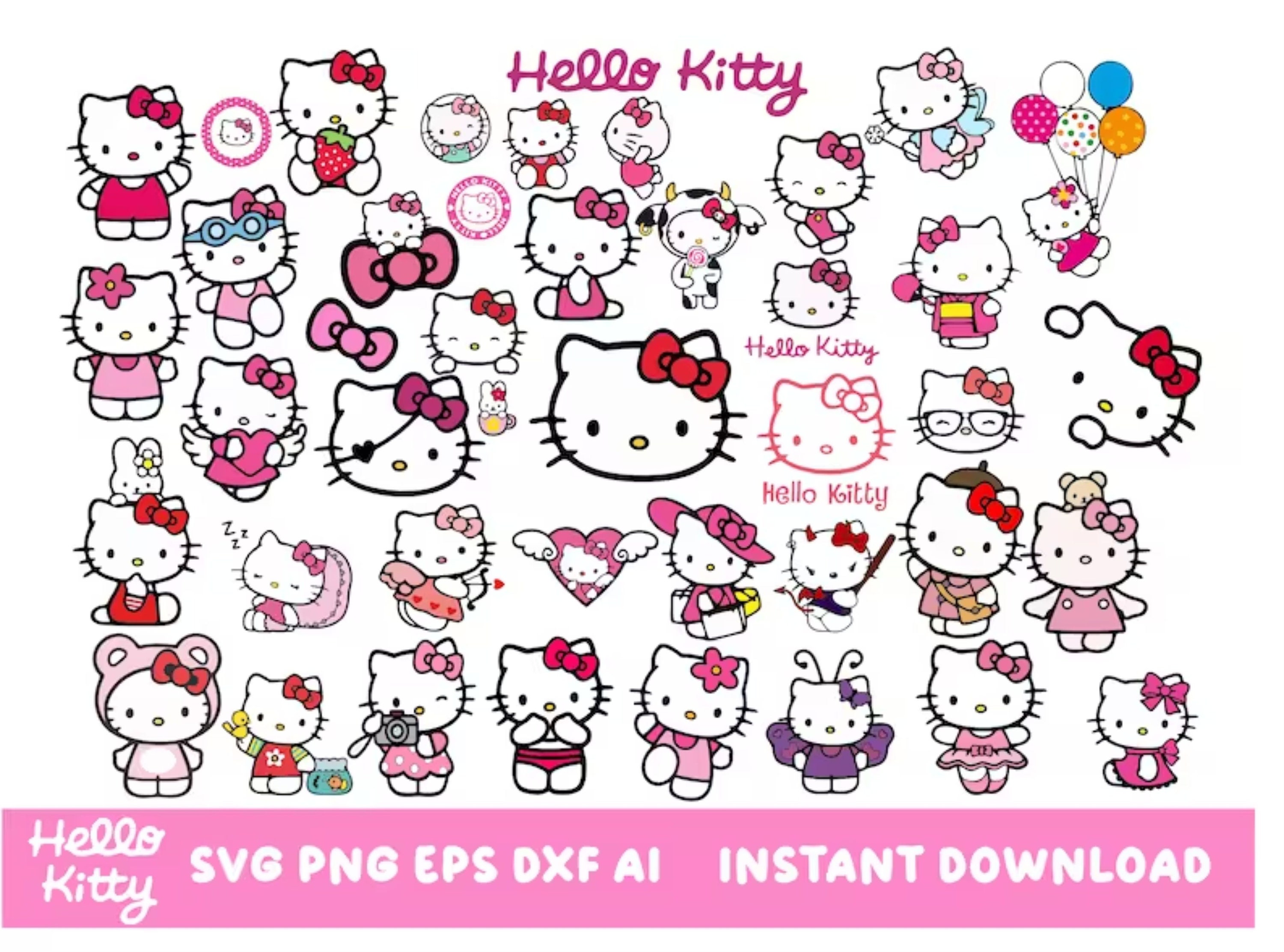 6x6 inch Custom Cut Drawing Stencil, Hello Kitty, Reusable Plastic