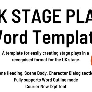 UK Stage Play Word Vorlage