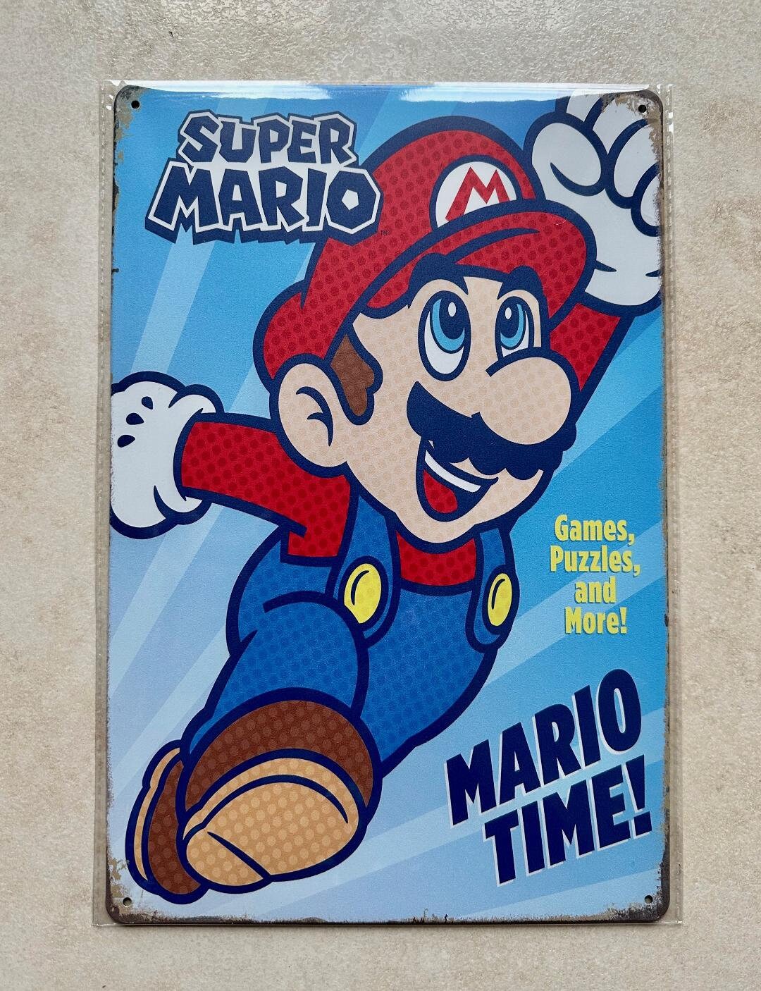 Super Mario Time Metal Sign Plaque Man Cave Bar Bedroom Gaming Nintendo ...